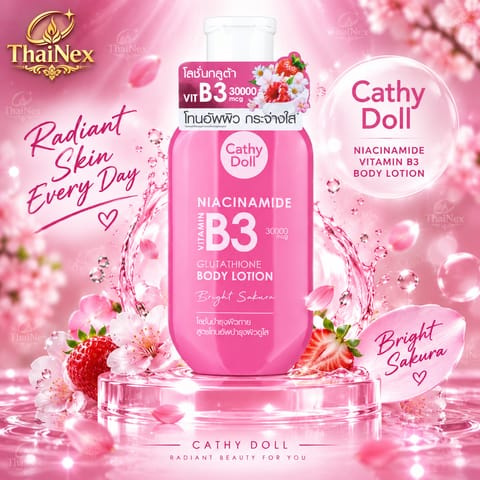 Cathy Doll Niacinamide Vitamin B3 Glutathione Body Lotion 150ml Bright Sakura