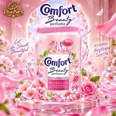 COMFORT Beauty Perfume Fabric Softener Sakura and Rosewater Scent, 475 ml (Pack 1+1)