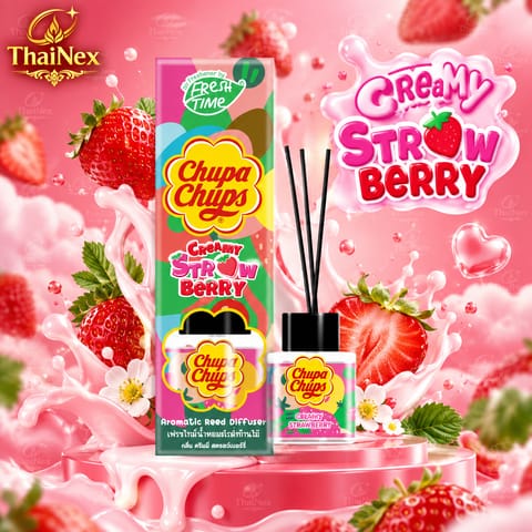 Chupa Chups Creamy Strawberry Aromatic Reed Diffuser 30ml