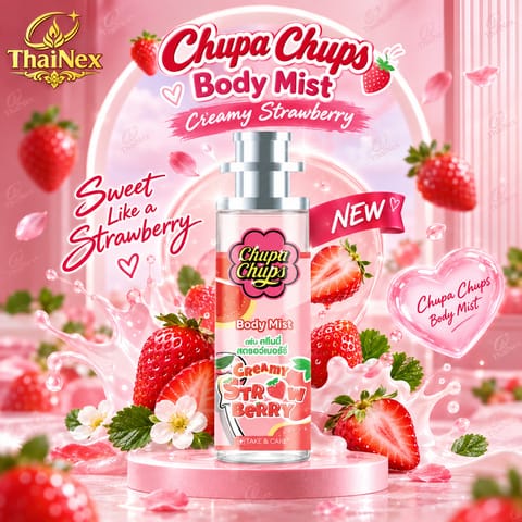 Chupa Chups Creamy Strawberry Body Mist 30ml