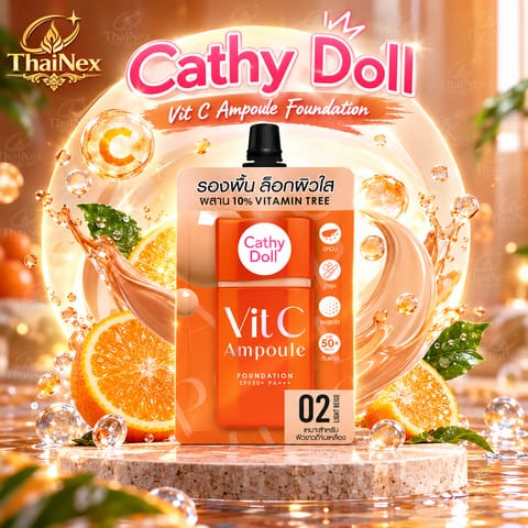 Cathy Doll VIT C Ampoule Foundation SPF50+ PA+++ 6g 02 Light Beige