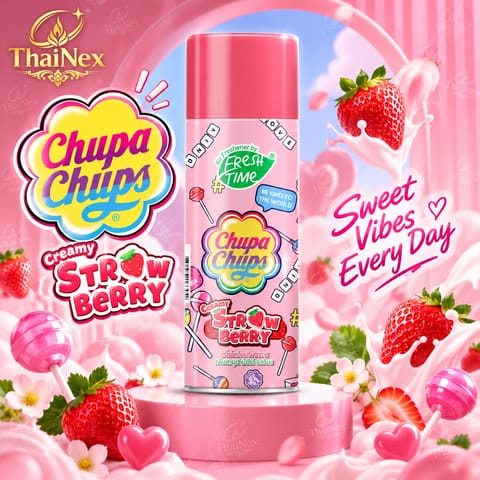 Chupa Chups Creamy Strawberry Air Freshener Spray 450ml
