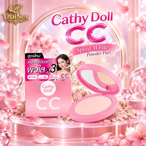 Cathy Doll CC Powder Pact Speed White SPF40 PA+++ Face Makeup 12g