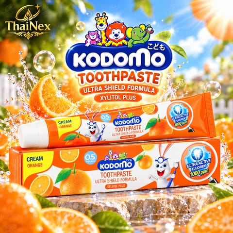 Kodomo Ultra Shield Formula Xylitol Plus Cream Orange Kid Toothpaste 40g
