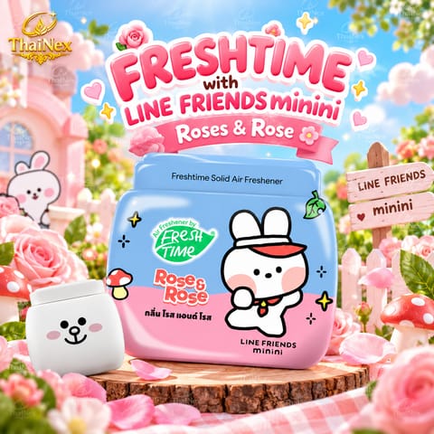 Fresh Time Solid Air Freshener Rose & Rose 155g