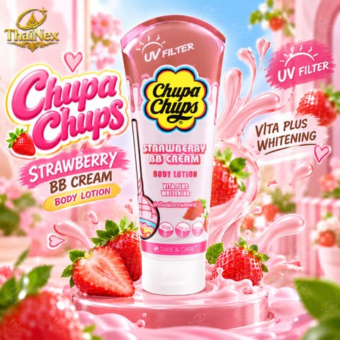 Chupa Chups Strawberry BB Cream Body Lotion 200ml