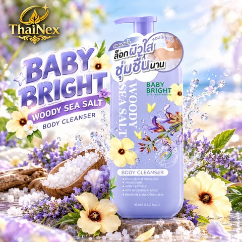 Baby Bright Woody Sea Salt Body Cleanser 450ml