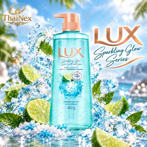 Lux Sparkling Glow Sea Salt & Lime Cooling Bubbly Gel 400g