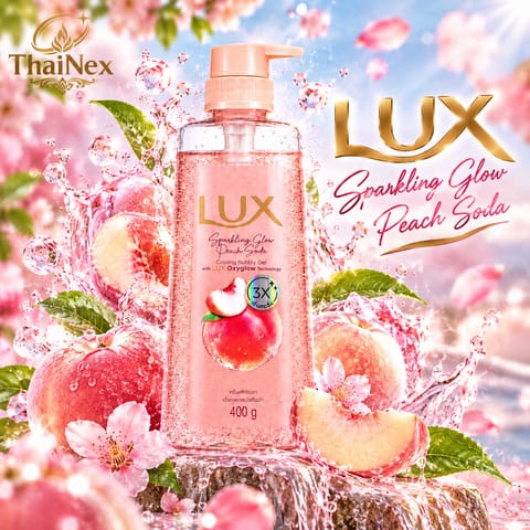 Lux Sparkling Glow Peach Soda Cooling Bubbly Gel 400g