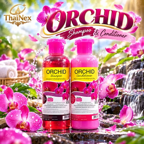 Banna Orchid Shampoo & Conditioner Set 360ml × 2 Bottles