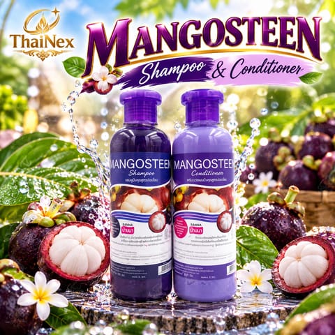 Banna Mangosteen Shampoo & Conditioner Set 360ml × 2 Bottles