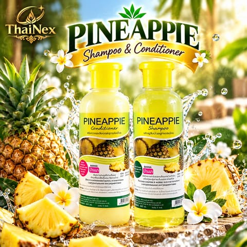 Banna Pineapple Shampoo & Conditioner Set 360ml × 2 Bottles
