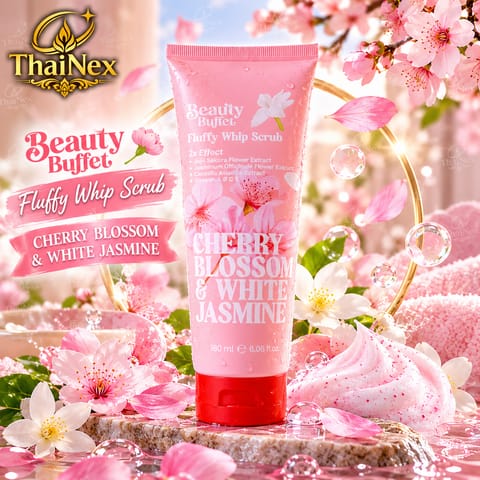 Beauty Buffet Cherry Blossom & White Jasmine Fluffy Whip Scrub 180ml