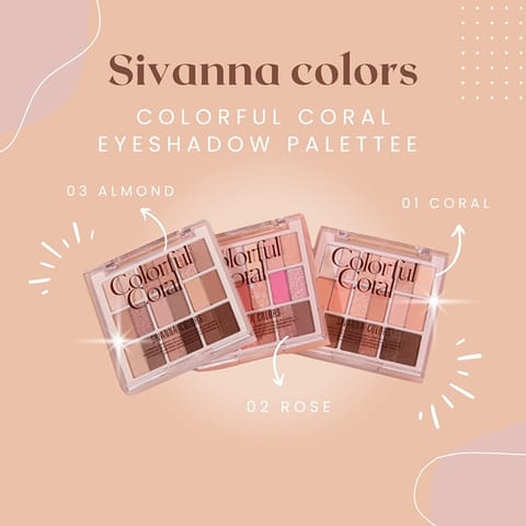 Sivanna Colors Colorful Coral Eyeshadow Palette – HF659