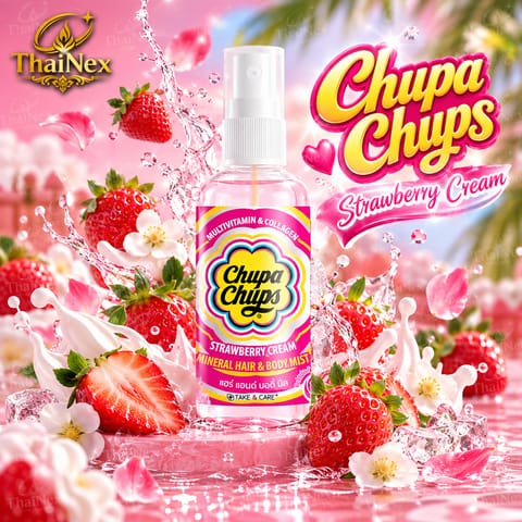  Chupa Chups Strawberry Cream Mineral Hair & Body Mist 60ml