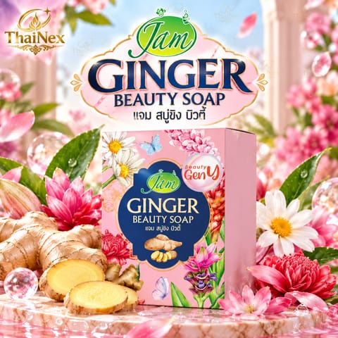 Jam Soap Ginger Beauty Soap 120g × 4 Bars