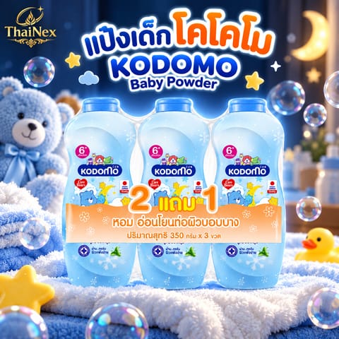 Kodomo Sweetie Cool Baby Powder 350g – (Buy 2 Get 1 Free)
