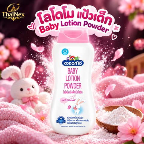 Kodomo Baby Lotion Powder Pink Hanabaki 400ml