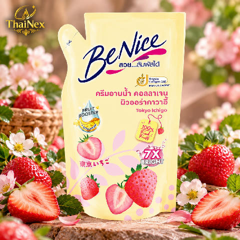 BeNice Tokyo Ichigo Shower Cream Refill 400ml