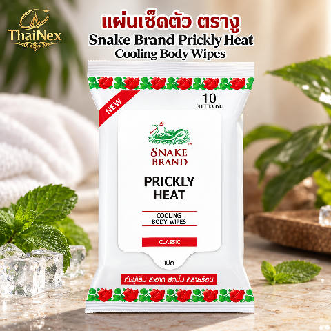Snake Brand Prickly Heat Cooling Wipe Classic 10sheet
