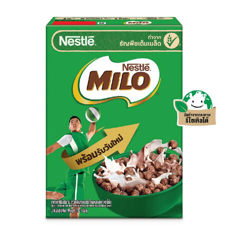 Milo Chocolate and Malt Flavored Whole Grain Wheat Ball Breakfast Cereal 150g