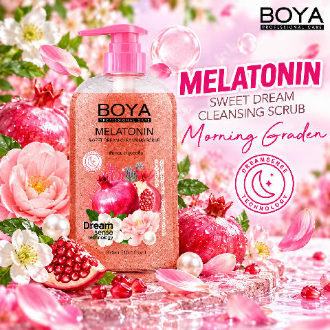 Boya Melatonin Sweet Dream Cleansing Scrub Morning Garden 575ml