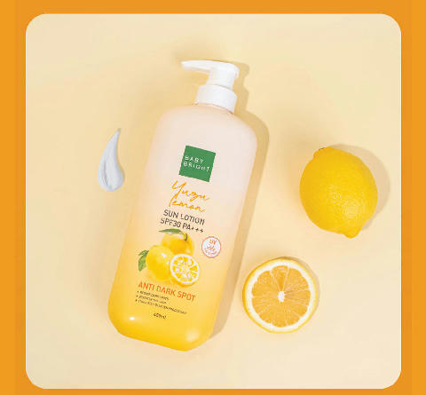 Baby Bright Yuzu Lemon Sun Lotion SPF30 PA+++ 450ml