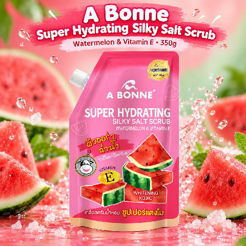 A Bonne Super Hydrating Silky Salt Scrub – Watermelon & Vitamin E 350g