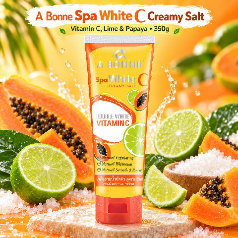 A Bonne Spa Vitamin C Salt with Lemon & Papaya Extract 350g