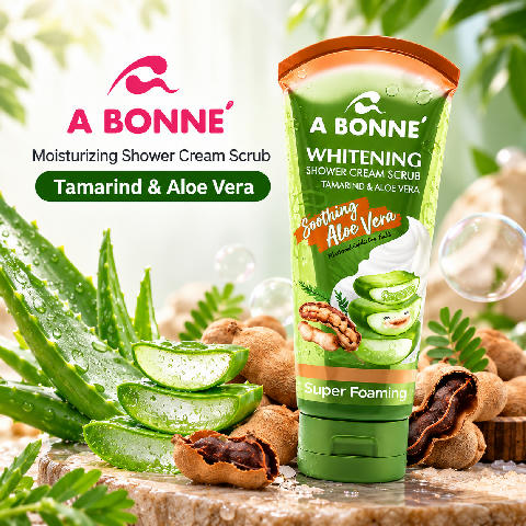 A Bonne White Toning Shower Cream Scrub – Tamarind & Aloe Vera 350g