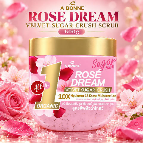 A Bonne Rose Dream Velvet Sugar Crush Scrub 600g