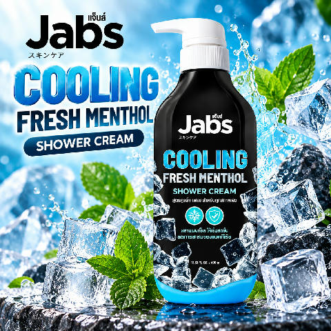 Jabs Shower Cream Cooling Fresh Menthol 400 Ml.
