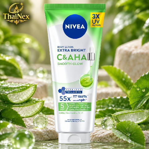 Nivea Body Serum Extra Bright C AHA Smooth Glow 300 Ml.