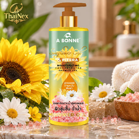 A Bonne Sunflower Oil & Pink Salt Moisturizing Shower Gel 450ml