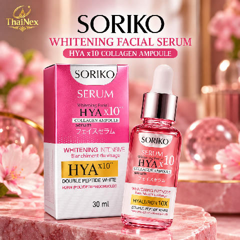 Soriko Whitening Facial HYA X10 Collagen Ampoule Serum 30ml