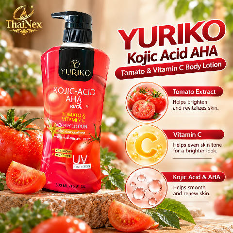 Yuriko Kojic Acid Tomato & Vitamin C Body Lotion 500ml