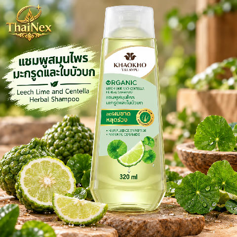 KHAOKHO TALAYPU Organic Herbal Shampoo 320 ml