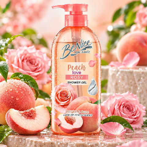 BeNice Love Me Peach Shower Gel Peach Love Rosy 450ml